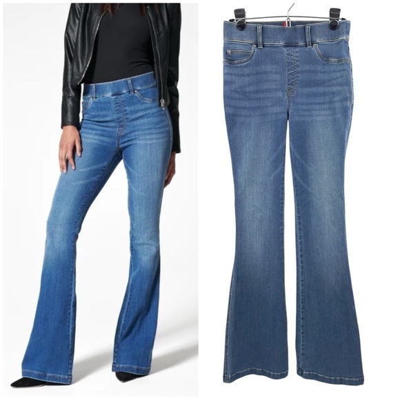 Spanx Flare Jeans Womens Small SPANXshape EveryWear Pull On Stretch Shaping - Picture 1 of 13